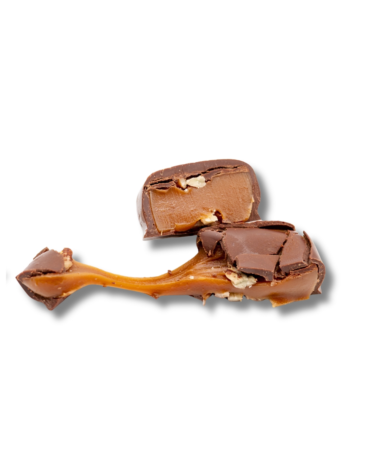 Bixby Chocolate Peacn Caramel Cutes Milk Chocolate, 18 Pieces In Transparent