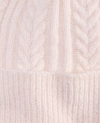 Solid Cable Knit Beanie