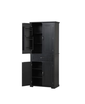 Bathroom Storage Cabinet with Doors and Drawer, Multiple Storage Spaces, Adjustable Shelf