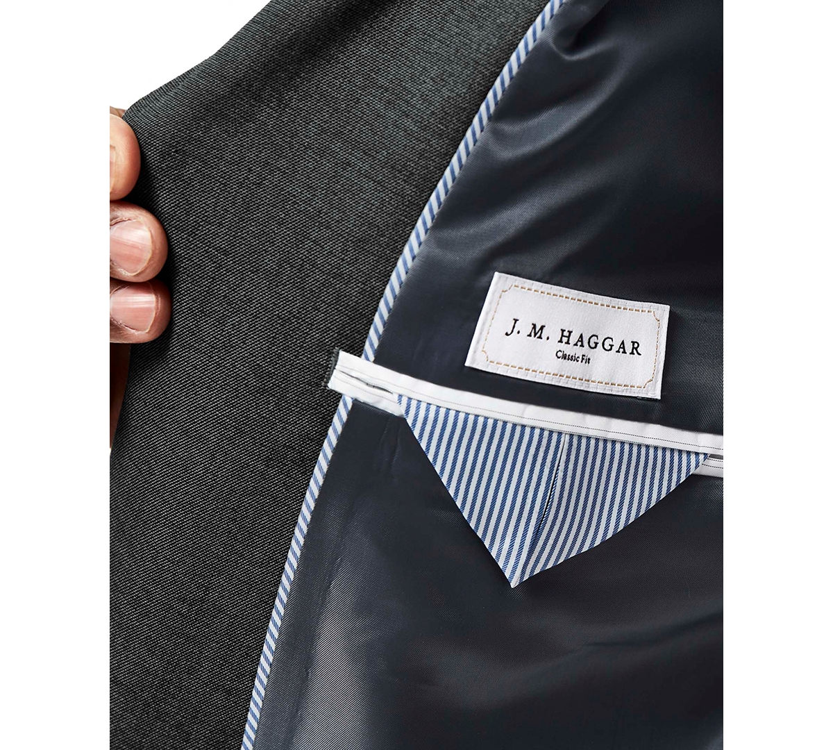 Haggar Men's Big And Tall Classic Suit Separates Jacket In Gray