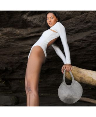 Sol Mesh Wire Tote Bag in Silver