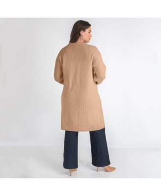 Women's June + Vie Midi-Length Button-Down Cardigan