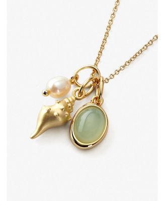 Gold Charm Necklace - Ocean