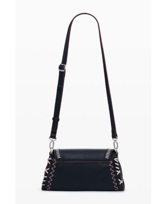 Women's Medium faux leather effect bag with stitching