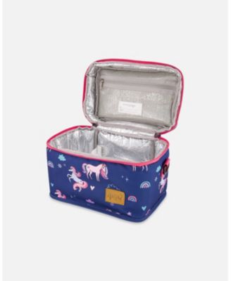 Girl Lunch Box Navy Unicorn Print - Toddler|Child