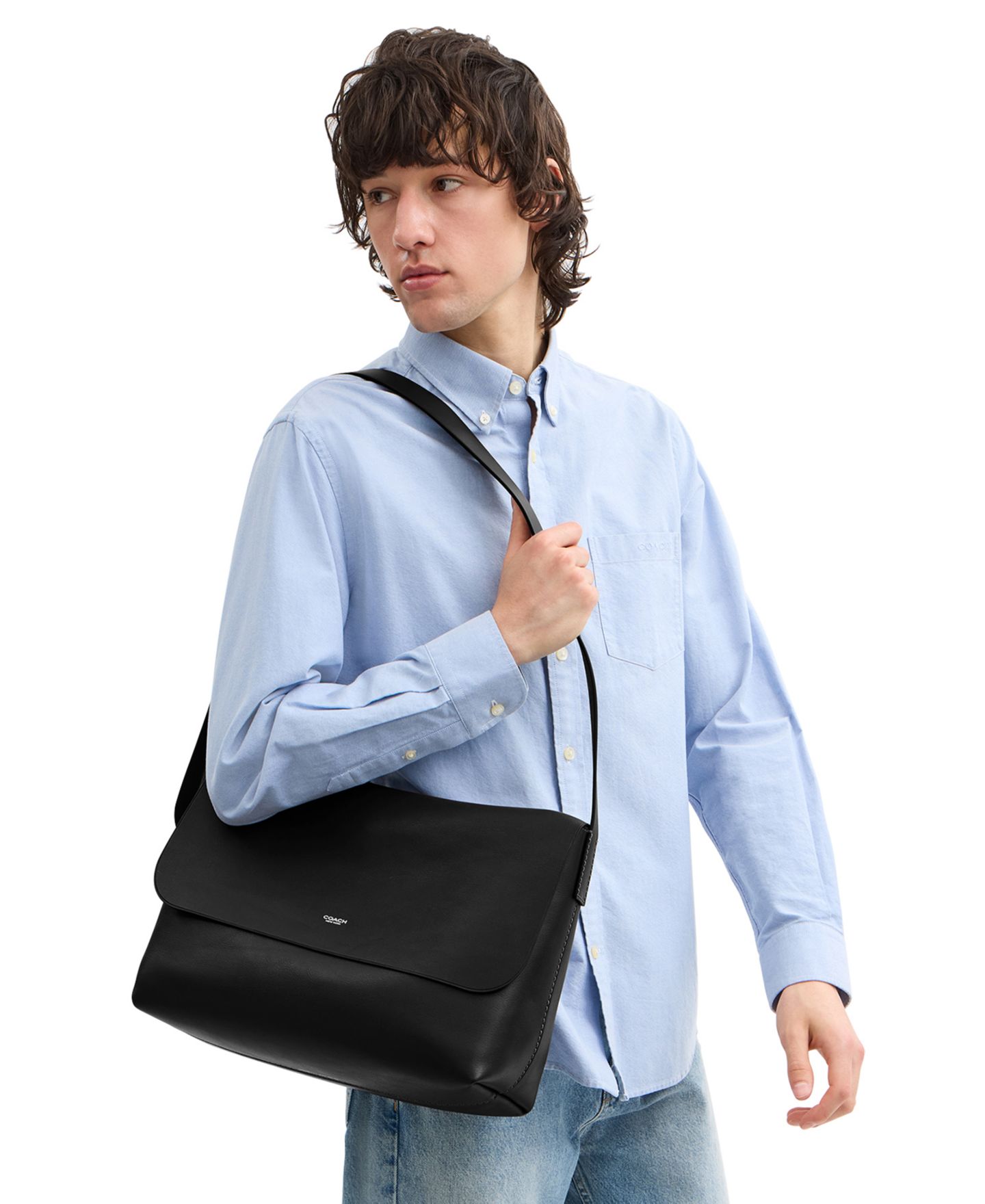 Мужская сумка Coach Ludlow Messenger, цвет: Чёрный — фото 5