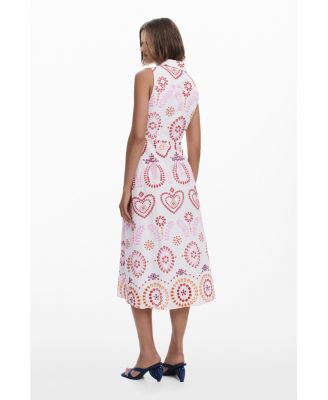 Women's Printed midi dress with bow