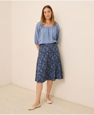 Women's Fit & Flare Midi Skirt
