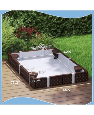 Recgular Kids box with Cover, 4 Seats, Bottom Liner,