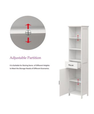 CASAINC 65"H MDF Drawer and Door Compact Floor Cabinet