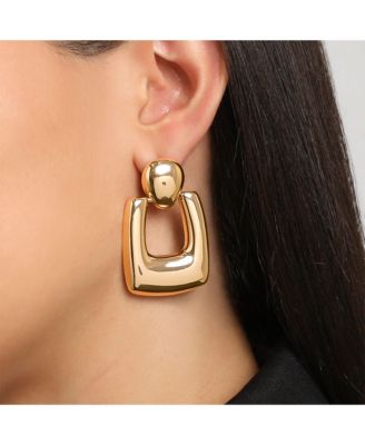 Retro Rectangle Drop Earrings