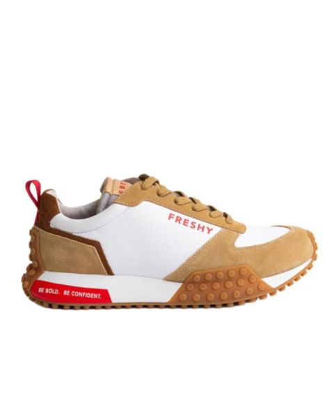 Мужские кроссовки FRESHY Smoove Trainer Core, цвет: Коньячный / Белый