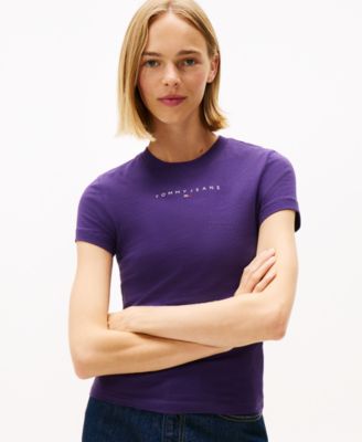 Women's Crewneck Slim Bling Linear T-Shirt