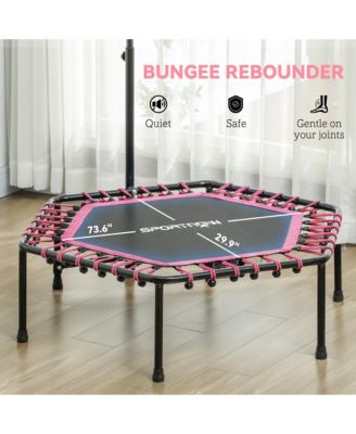 45" Rebounder Trampoline with LED Light & Adjustable Handle,