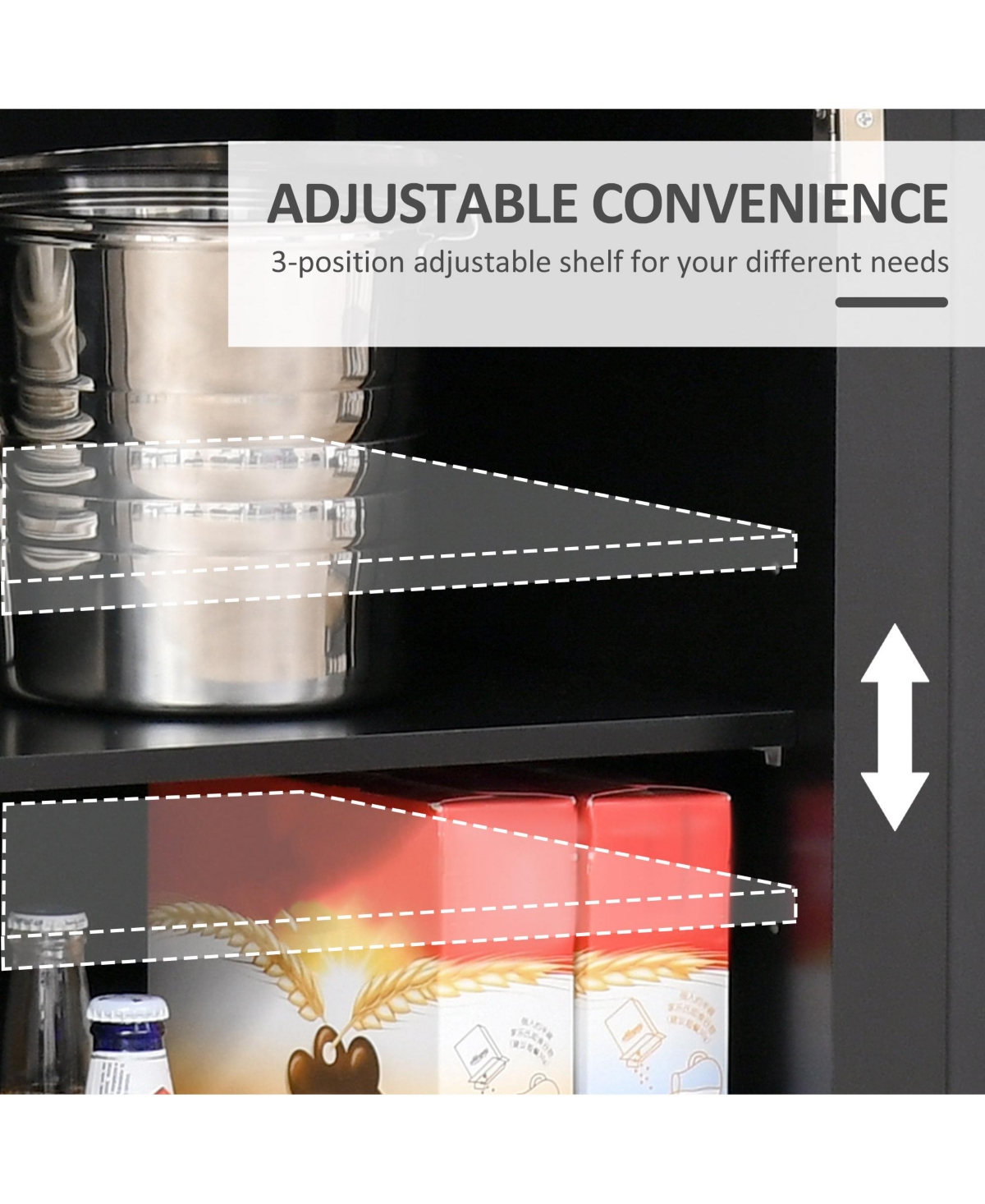 Homcom Buffet Cabinet, Bar Cabinet with Drawers