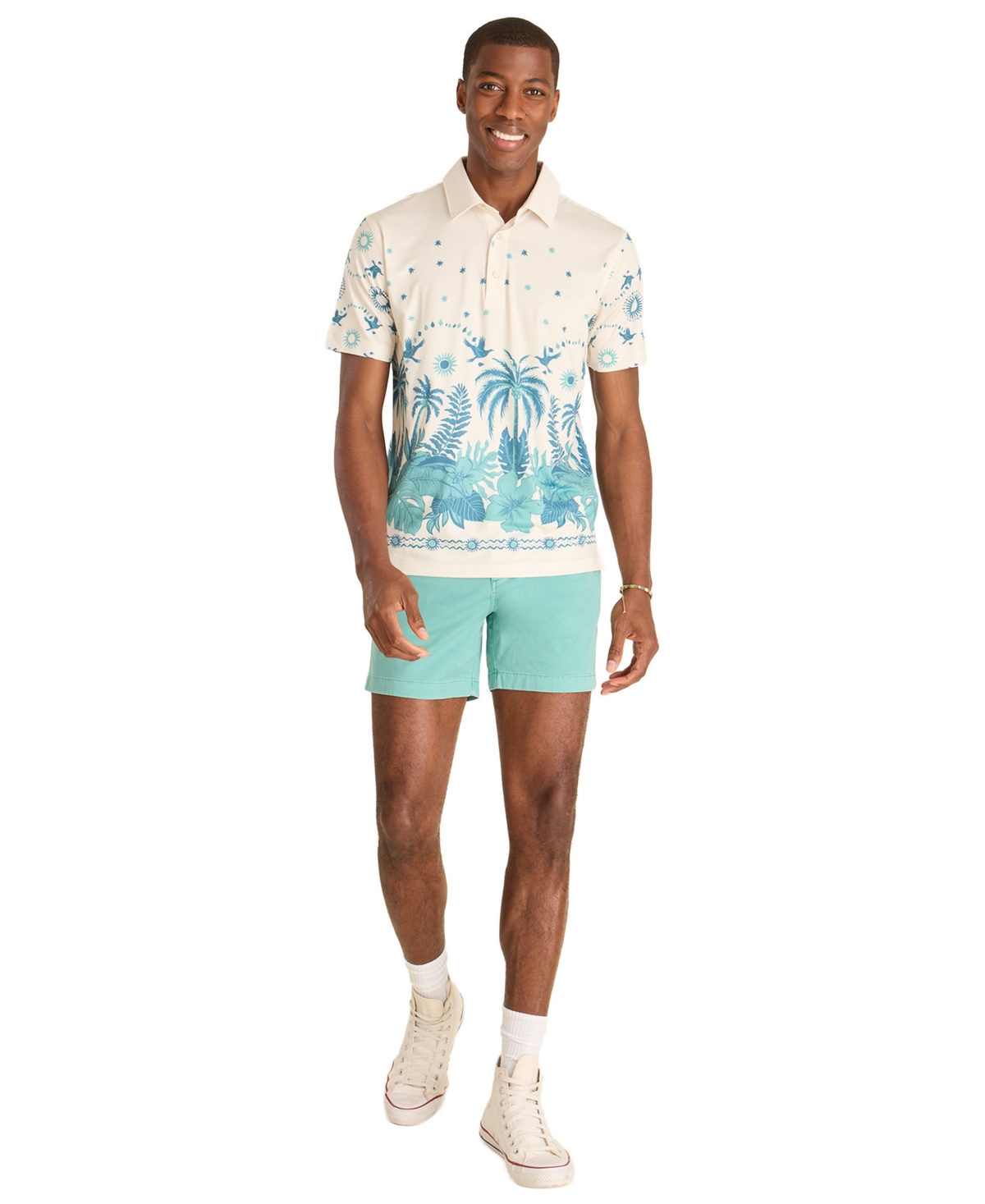 Chubbies Men's The Scenic Route Performance Polo Shirt In Neutral