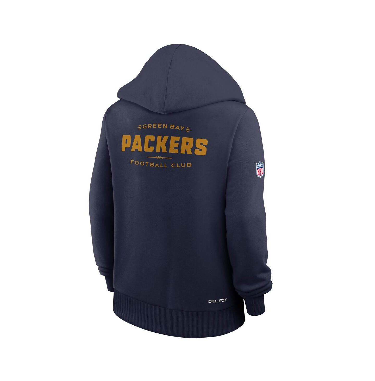 Женское худи Nike Navy Green Bay Packers The 1923 Classic Sideline Dri-FIT Pullover — фото 4