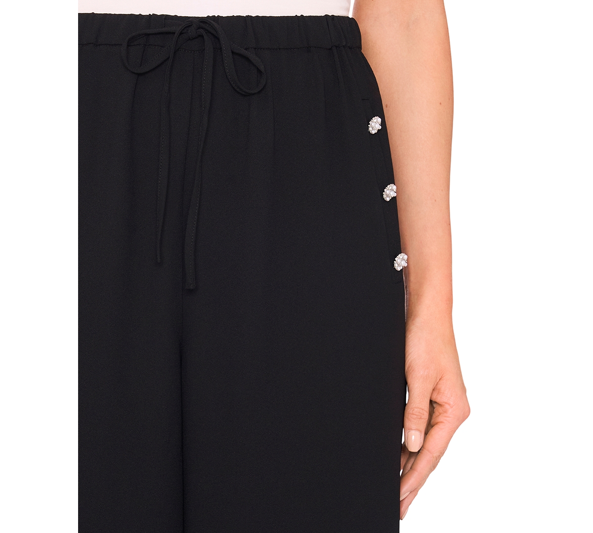 Cece Women's Pull On Drawstring Pants In Black