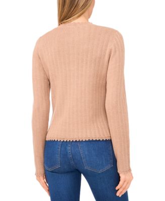 Women's Button Front Long Sleeve Cardigan Sweater