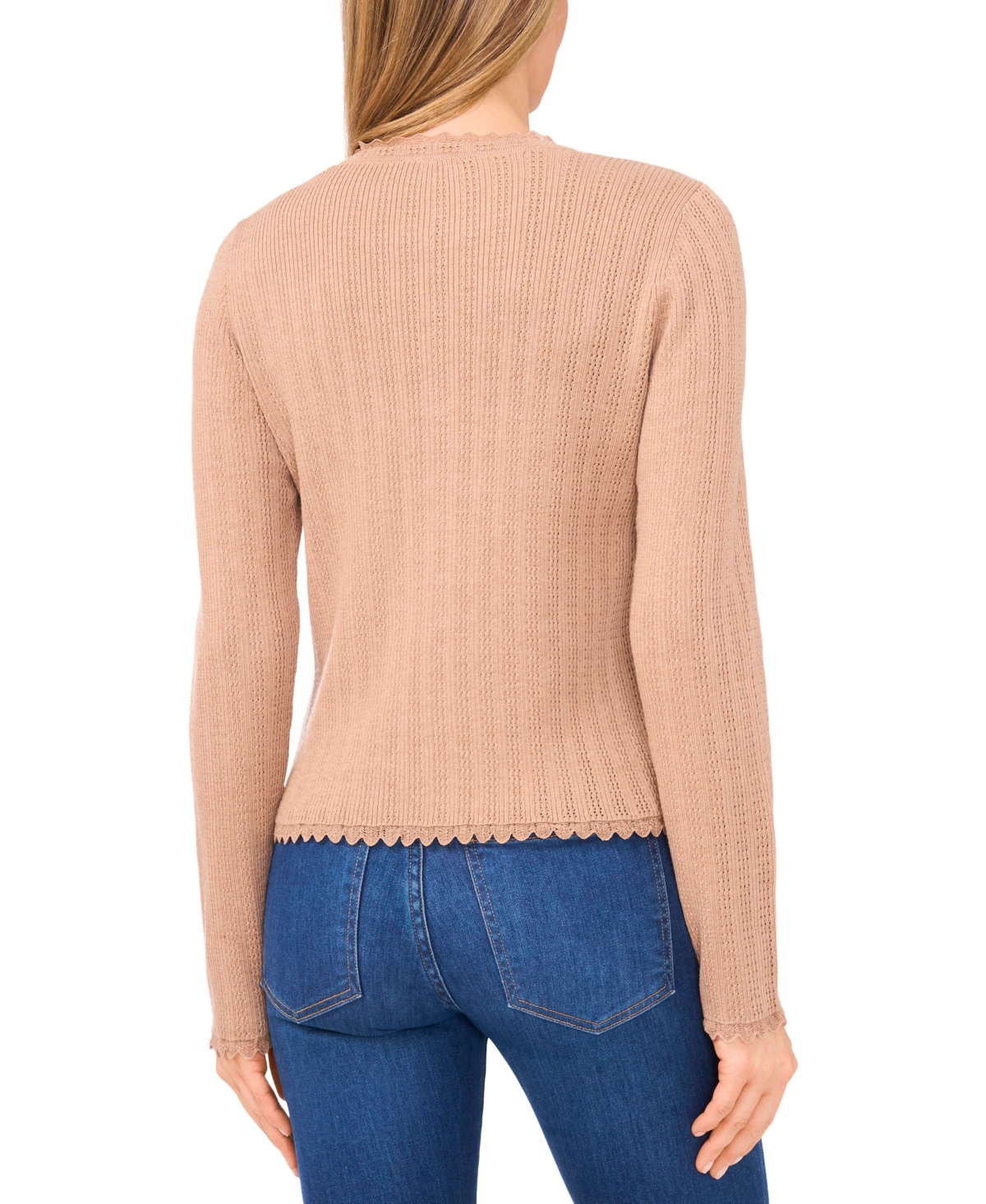 Cece Button Front Sweater In Neutral