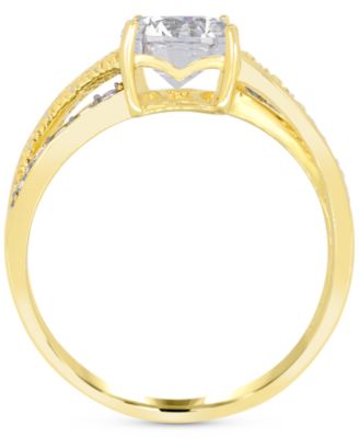 Lab-Grown Ruby (2 ct. t.w.) & Diamond Accent Swirl Ring in 14k Gold-Plated Sterling Silver