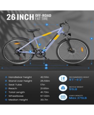 550W 26" Ebike for Adults, 48V Hidden Removable Battery, Up to 50 Miles, Shimano 21-Speed City Commuter EBike for Men & Women
