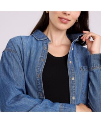 Maternity Long Sleeve Button-Up Denim Shirt - Motherhood