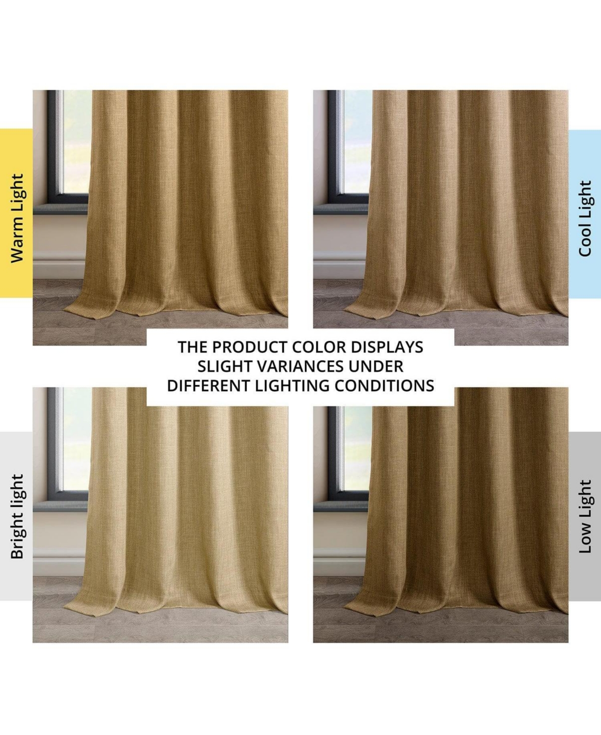 Half Price Drapes Grommet Textured Faux Linen Room Darkening Curtain In Neutral
