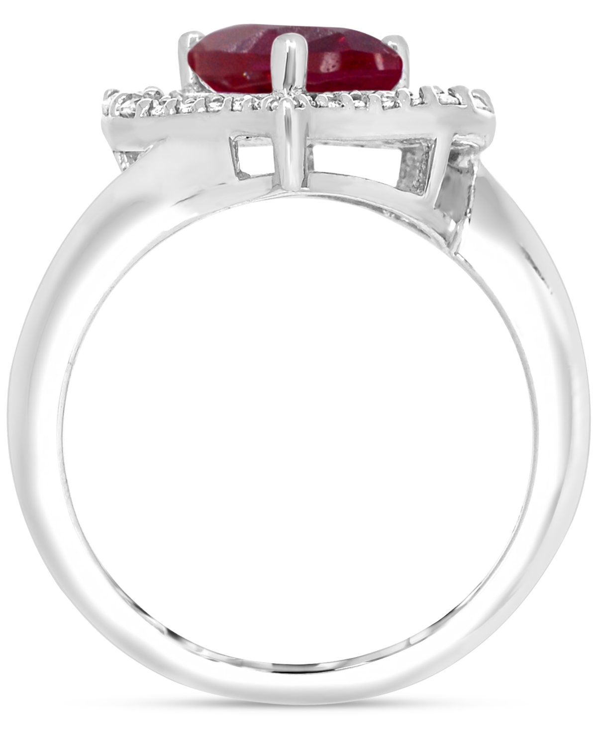 Macy's Women's Heart Ring In Sterling Silver In Silver