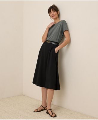 Fit & Flare Midi Skirt