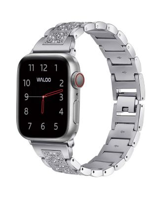 Waloo Rhinestone Pattern Replacement Band for Apple Watch - Silver