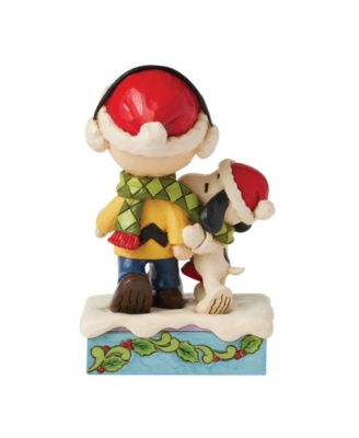 Charlie and Snoopy Wearing Scarf Figurine