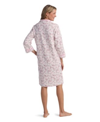 Women's Long Sleeve Printed Zip Robe
