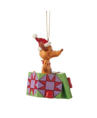 Grinch Max in Present Hanging Ornament