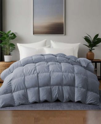 Unikome Cozy Medium Warmth Down Feather Fiber Comforter In Gray