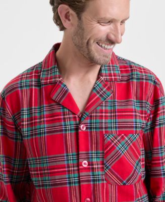 Men's Brinkley Plaid Notch Collar Matching Family Pajamas Set, Created for Macy's