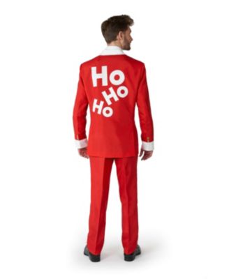 Men's Christmas Suit - Ugly Holiday Festive Nordic Pixel Outfit