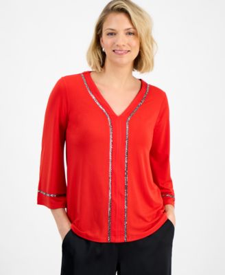 Women's Rhinestone-Embellished Top, Macy's Exclusive