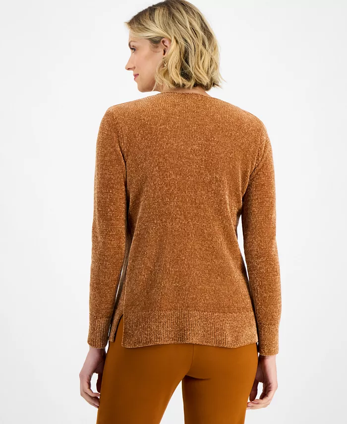 Women's Cowl-Neck Chenille Sweater - thumbnail 5