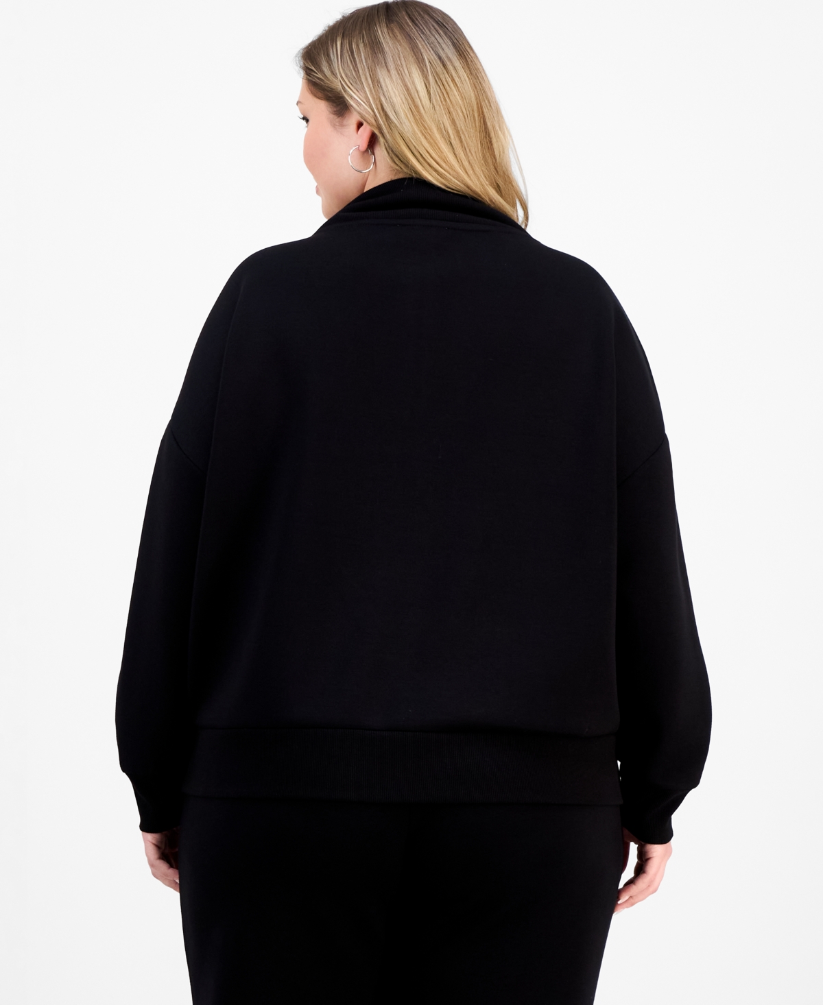 And Now This Trendy Plus Size Scuba 1/4-zip Sweatshirt, Macy's Exclusive In Animal Print