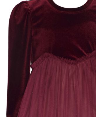 Little and Toddler Girls Velvet Ballerina Dress
