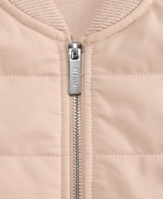 Men's Long Sleeve Mixed Media Jacket, Macy's Exclusive