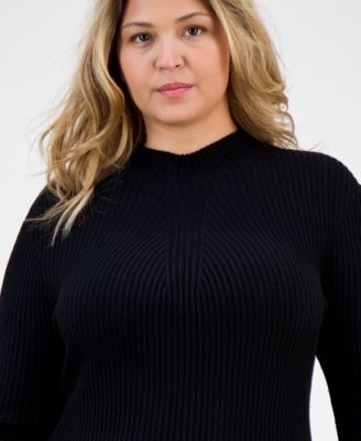 Trendy Plus Size Ribbed Sweater Dress, Macy's Exclusive