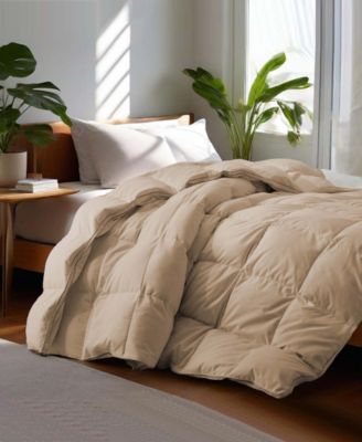 Medium Warmth Goose Feather Down Fiber Comforter, Twin