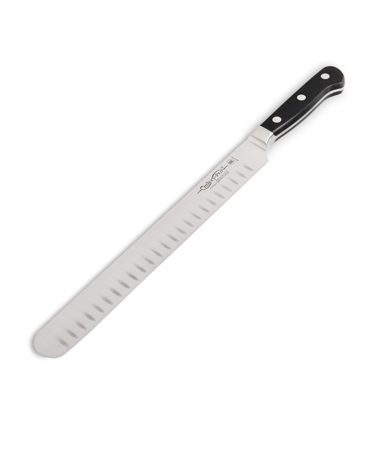 Cat Cora Cutlery-pro 10" Triple-rivet Handle Forged Granton Roast Slicer Knife In Multi