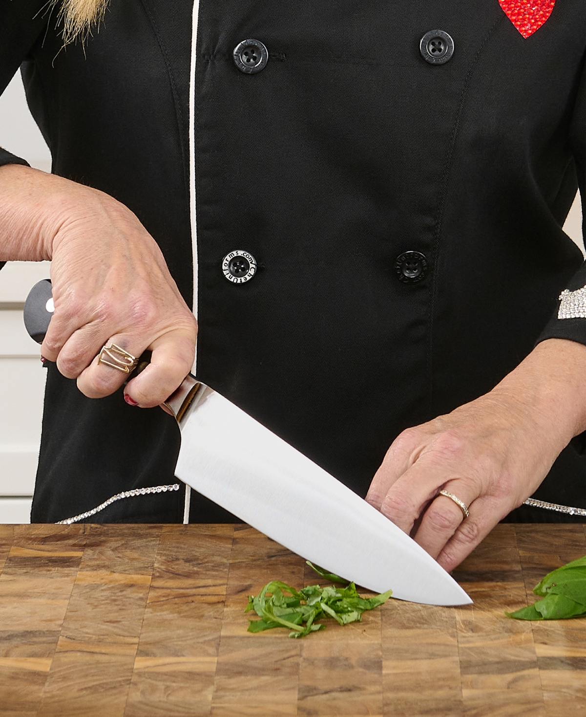 Cat Cora Cutlery-pro 3-piece Triple-rivet Handle Forged Chefs Knives Set In Multi