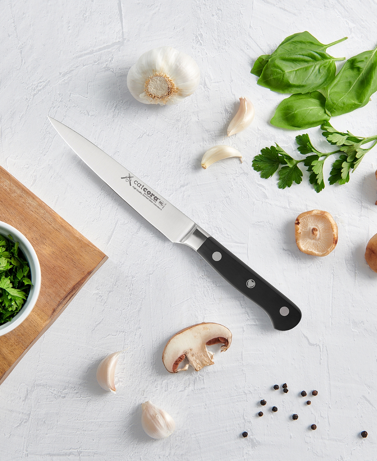 Cat Cora Cutlery-pro 3-piece Triple-rivet Handle Forged Chefs Knives Set In Multi