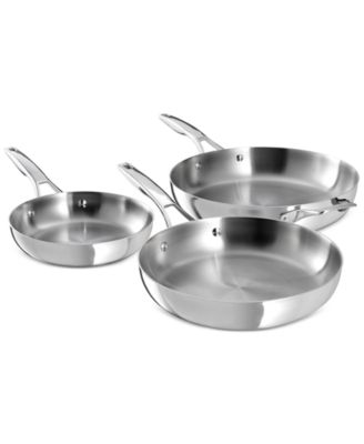 Calphalon - Premier Stainless Steel 3-Piece Fry Pan Set