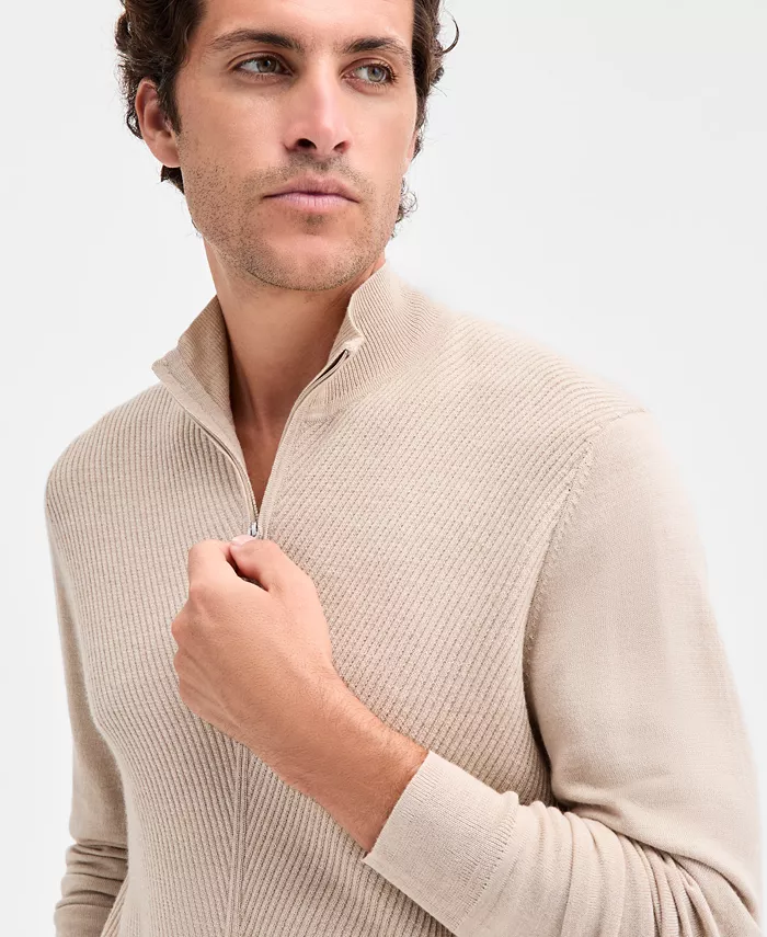 Men's Long Sleeve Merino Quarter-Zip Sweater - thumbnail 3
