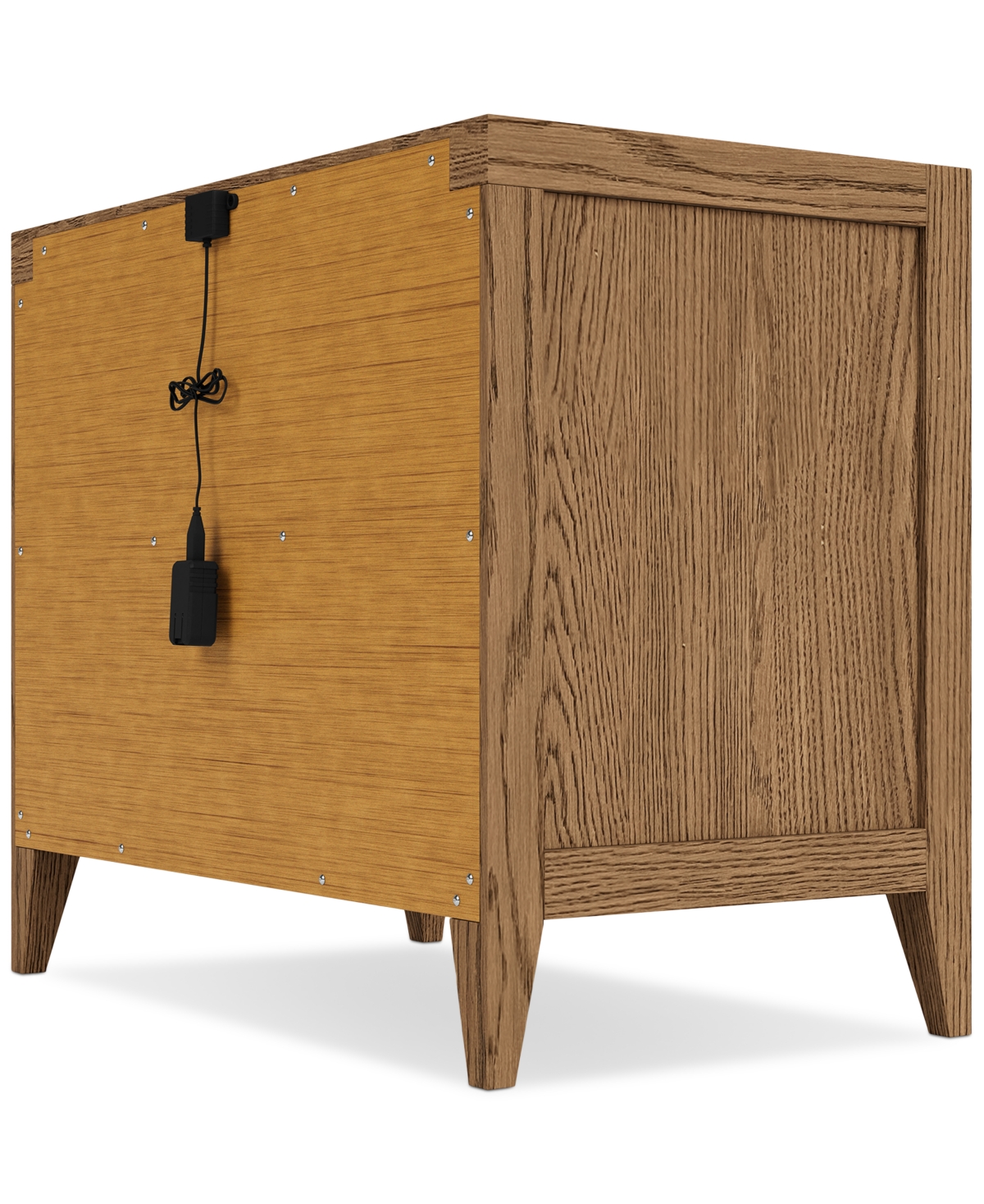 Macy's Everleigh Three Drawer Nightstand In Brown